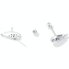 S925 Sterling Silver Colorful Zircon Wing Ear Stud Women Earrings
