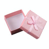 10 PCS Bowknot Jewelry Gift Box Square Jewelry Paper Packaging Box, Specification: 6.2x6.2cm(Pink)
