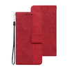 For Sony Xperia 5 III Geometric Embossed Leather Phone Case(Red)