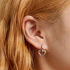 S925 Sterling Silver Heart Ear Buckle Women Earrings