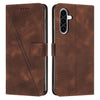 For Samsung Galaxy A36 5G Dream Triangle Leather Phone Case with Long  Lanyard(Brown)