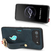 For Asus ROG Phone 7 / ROG7 Wristband Leather Back Phone Case(Blue)