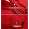 Zipper Cardigan Hooded Sweater Autumn Winter Fleece Coat Couple Sweatshirt, Size: S(Red)