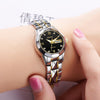 JIN SHI DUN 8813 Fashion Waterproof Luminous Automatic Mechanical Watch, Style:Women(Silver Gold Black)