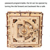 Wooden Puzzle Toy 3D Puzzle Assembly Box DIY Gift Desktop Ornaments, Style: Square Password Box