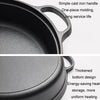 31cm Cast Iron Cooking Pot Wok Nonstick Frying Pan Restaurant Kitchen Skillet Camping Cooker