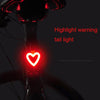USB Charging Red Blue Color Riding Light Rear Lamp Safety Warning Light (Pisces Style)