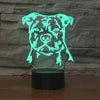 Dog Black Base Creative 3D LED Decorative Night Light, Rechargeable with Touch Button