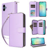 For Samsung Galaxy A06 Nine-card Slots Zipper Wallet Bag Leather Phone Case(Purple)