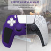 For Sony PS5 Splicing Color Silicone Gamepad Protective Case with Rocker Caps(Purple Black)