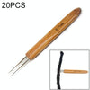20 PCS Dirty Braid Braid Single Hook Double Hook Wig Knitting Tool Crochet, Size:0.75 Double Crochet