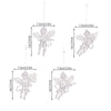 4pcs /Pack Acrylic Angel Christmas Tree Ornaments Christmas Decorations Pendants(Transparent)