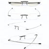 350 Degrees With Lighter Shape Clip Belt Case Anti-Blue Light Rimless Folding Presbyopia Glasses