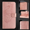 For Asus Zenfone 11 Ultra Embossed Butterfly Leather Phone Case(Rose Gold)