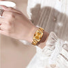 BINBOND N321 Square Temperament Metal 30M Waterproof Quartz Watch, Color: Black