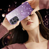 For Samsung Galaxy S24 Ultra 5G Gradient Glitter Flower All-inclusive Phone Case(Purple)