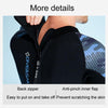 DIVE & SAIL 2mm Mens One Piece Long Sleeve Warm Wetsuit Surf Snorkeling Winter Wetsuit, Size: S(Black)
