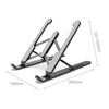 Laptop Stand Desktop Raise Bracket Cooling Base Lifting Holder Foldable (Black)