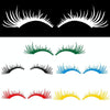 1pair Car Big Lamp Eyebrow Sticker Sexy Eye Eyelash Car Sticker(Yellow)