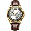 OLEVS 6661 Men Fashion Luminous Waterproof Mechanical Watch(Black + Gold)