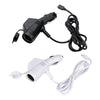 2 PCS Car 3 In 1 Charger With Cigarette Lighter Dual USB Interface With USB Mobile Phone Charging Cable(White)