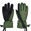 Boodun Five-Finger Ski Gloves Windproof Waterproof Finger Touch Screen Keep Warm Gloves, Size: S(Army Green)