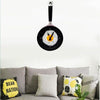 Fried Egg Pan Shape Creative Living Room Decorative Wall Clock (Red)