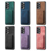 For Samsung Galaxy A55 5G Retro Leather Card Bag Magnetic Phone Case(Black)