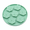 Silicone Lick Pad, Rose, Green, Slow Feeder Dog & Cat