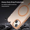 For iPhone 15 Plus MagSafe Frosted Translucent TPU + PC Full Coverage Phone Case(Orange)