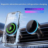 T1 With RGB Light Semiconductor Refrigeration Car Air Outlet Magnetic Wireless Charger