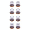 0.75 inch Small 8pcs /Set Round Table And Chair Leg Covers For Tiles/Wooden Floors Furniture Protectors(Transparent)