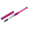 Plastic Pole Eyelash Brush Rhinestone Pole With Pen Sleeve Spiral Eyelash Brush(Rose Red)