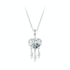 S925 Sterling Silver Platinum-plated Love Tree Of Life Dream Catcher Necklace(SCN519)