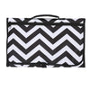 Portable Baby Changing Mat Multifunctional Baby Changing Table Waterproof Bag(Black And White Waves)