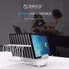 ORICO DUK-10P 120W 10 USB Ports Smart Charging Station with Phone & Tablet Stand, US Plug(White)