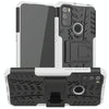 For Alcatel 3L (2021) Tire Texture Shockproof TPU+PC Protective Case with Holder(White)