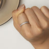 No.6 S925 Sterling Silver Platinum-plated Fine Flash Zircon Single Ring