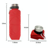 700ml Outdoor Silicone Folding Water Cup Telescopic Water Bottle Travel Drinking Cup With Carabiner(Black)
