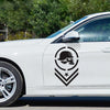 2 PCS/Set D-739 Skull Pattern Car Modified Decorative Sticker(Black)