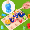 2-in-1 3D Magnetic Fishing Column Shape Matching Wooden Toys,Style: CC