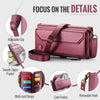 For Samsung Galaxy S25+ 5G CaseMe C36 Card Slots Zipper Wallet RFID Anti-theft Leather Phone Case(Red)