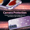 For Samsung Galaxy S21 FE 5G Gradient Glitter Flower All-inclusive Phone Case(Purple)