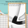 Household Toilet Silicone Long Handle Toilet Brush Set Stainless Steel Toilet Cleaning Brush Head