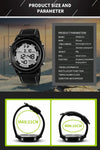 SANDA  411 Multifunctional Wports Watch Male Youth Fashion Model Male Waterproof Student Electronic Watch(Black)