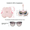 Cute Quirky PU Sunglasses Case Portable Glasses Bag with Hanging Buckle, Color: Sequenant Flower Ring Blue