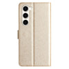 For Samsung Galaxy S25+ 5G Silk Texture Horizontal Flip Leather Phone Case(Gold)