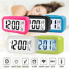 Temperature Type Lazy Snooze Alarm Mute Backlit Electronic Clock(Rose Red)