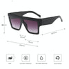 Women Oversized Square Frame Sunglasses Gradient Shades Sun Glasses(C6)