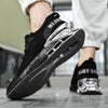 Men Casual Sneakers Tide Luxury Shoes Trainer Breathable Running Shoes, Size: 40(Black Silver)